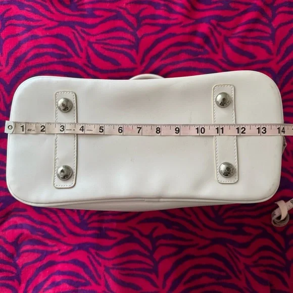 Hello Kitty Large Leopard Print Vinyl Top Handle Purse - Picture 9 of 16